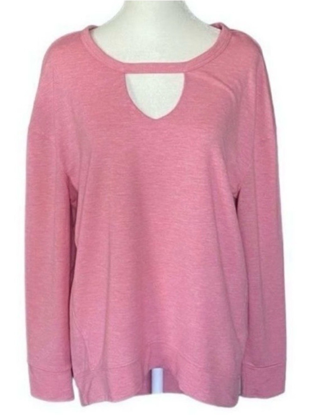 Juicy Couture Keyhole Cutout Women's Medium Pink Raglan Sleeve Sweatshirt
